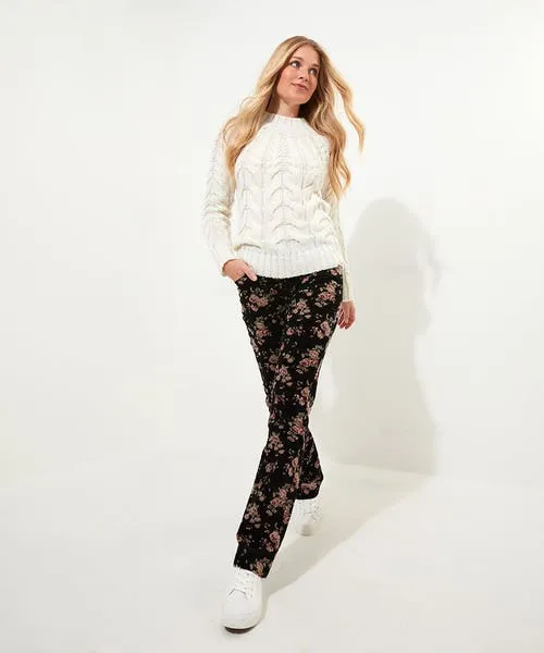 Jeans and Trousers Joebrowns Apparel Rosie Moleskin Trousers Black