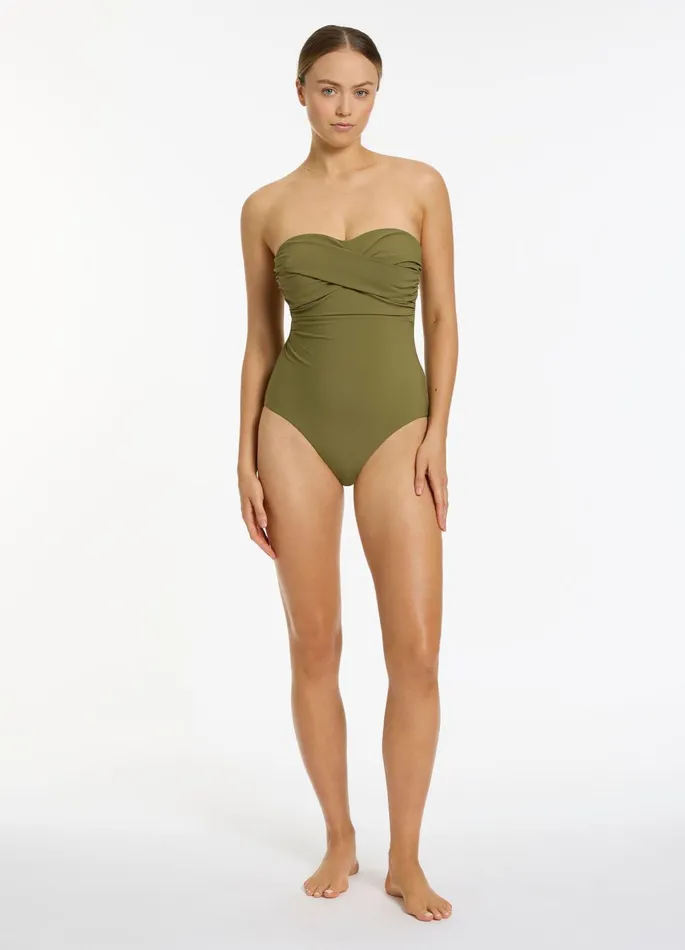 Jetset DDd Twist Front One Piece Moss Women JETS Australia Fuller Cup One Piece