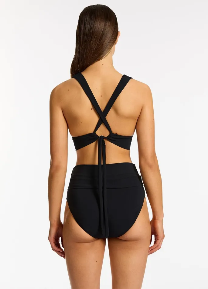 Jetset Soft Triangle Bikini Top Black Women JETS Australia Tri Bikini Tops