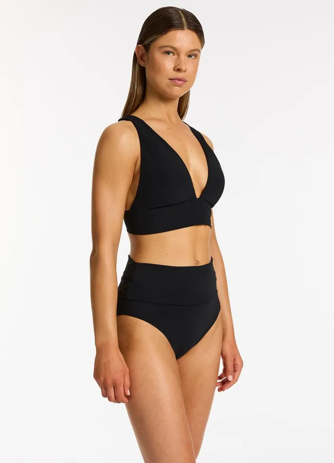 Jetset Soft Triangle Bikini Top Black Women JETS Australia Tri Bikini Tops