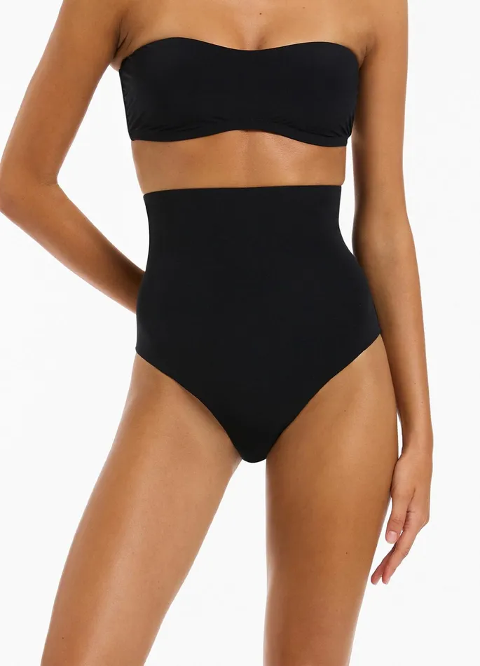 Jetset Ultra High Waist Pant Black Women JETS Australia High Waist Bikini Bottoms