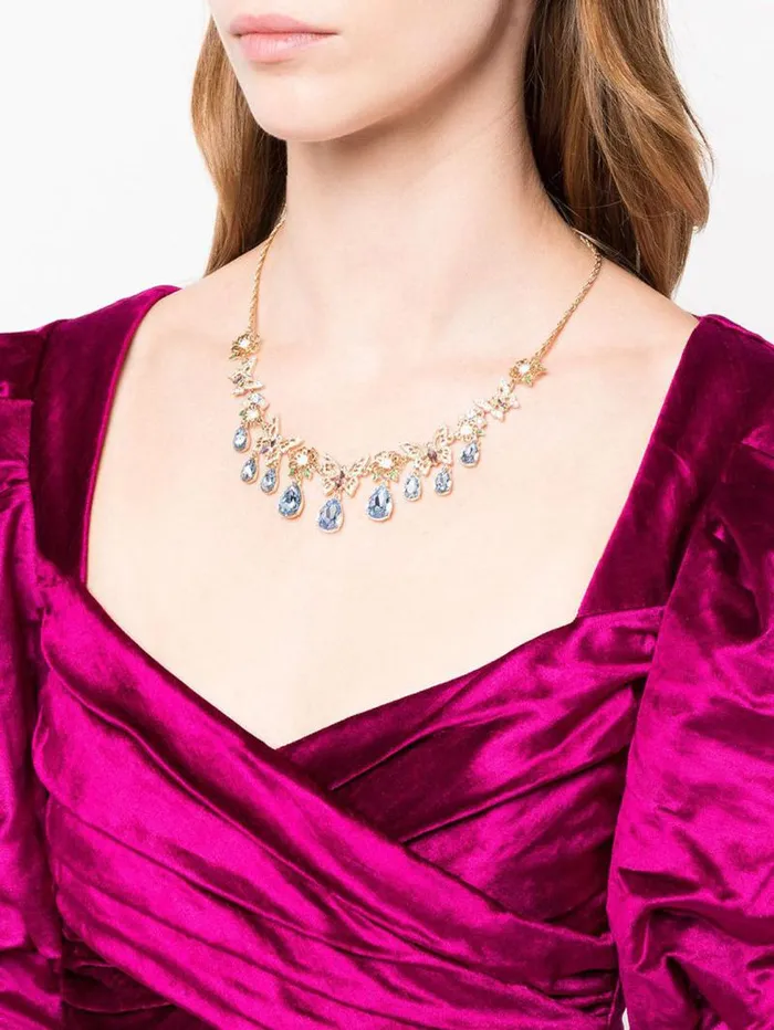 Jewelry Marchesa Necklaces Butterfly Drama Necklace Gold