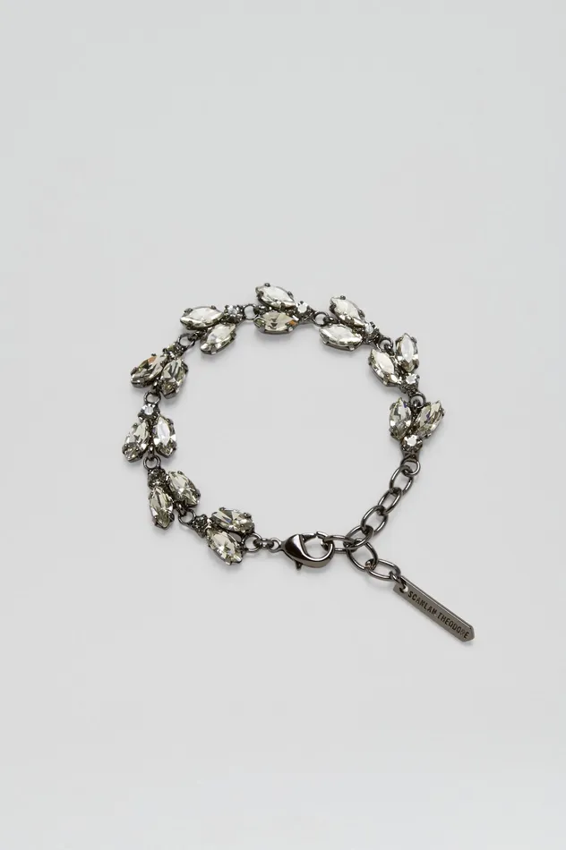 Jewelry Scanlan Theodore Women CRYSTAL LEAF BRACELET BLACKDIAMOND Jewelry Scanlan Theodore Women CRYSTAL LEAF BRACELET BLACKDIAMOND