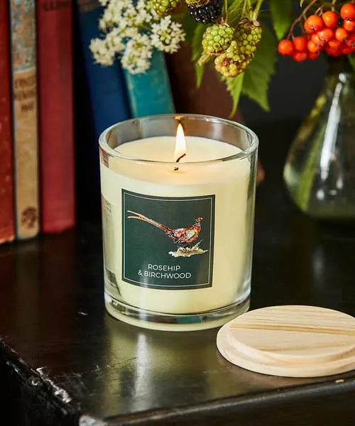 Joebrowns Rosehip and Birchwood Scented Candle Black Homeware Home Accessories