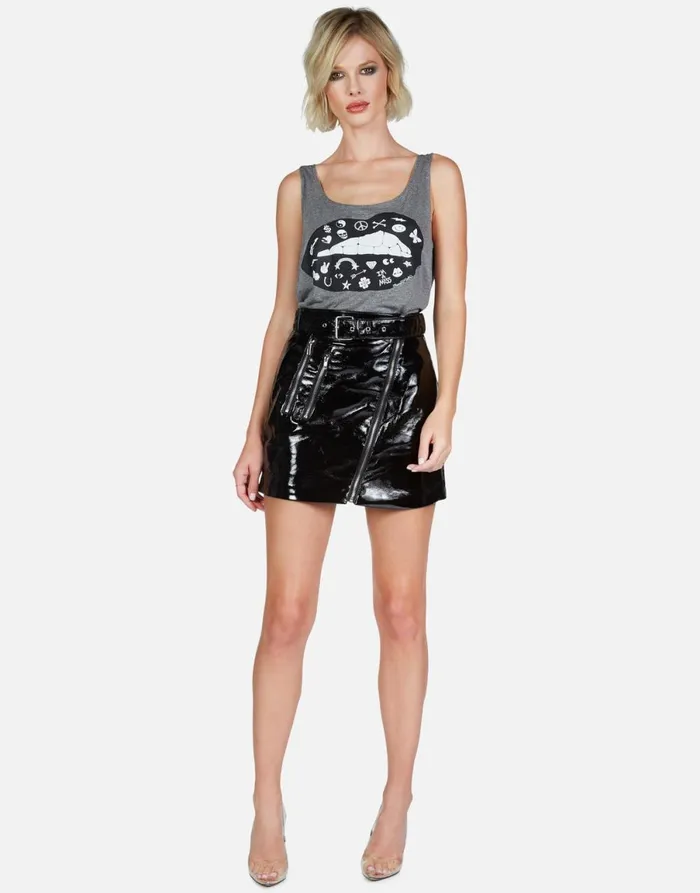 Julianna Elements Lip Heather Grey Women039s Lauren Moshi Tanks