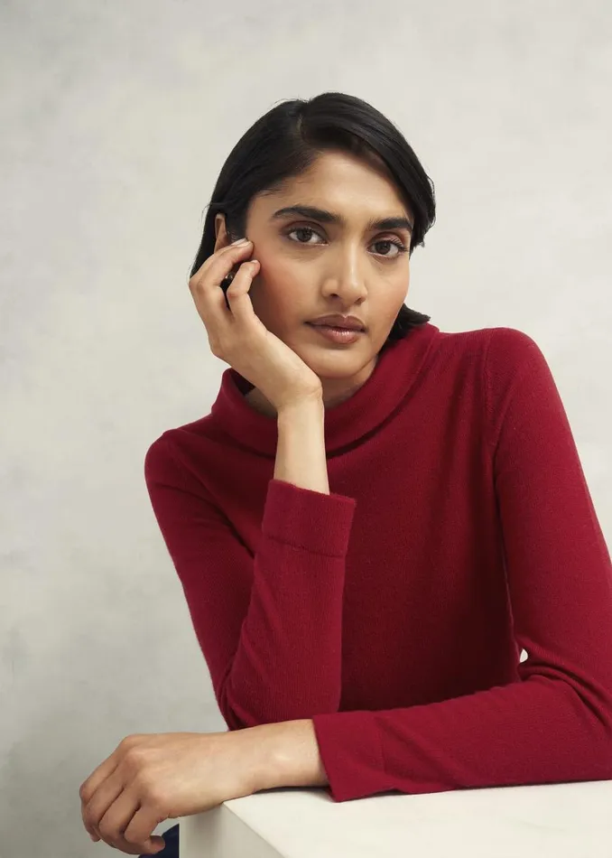 Jumpers and Cardigans Women HOBBS Audrey Wool Cashmere Jumper Pomegranate