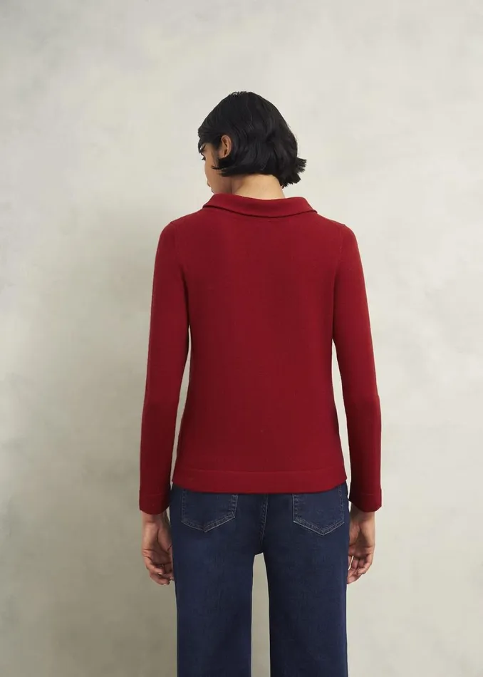Jumpers and Cardigans Women HOBBS Audrey Wool Cashmere Jumper Pomegranate
