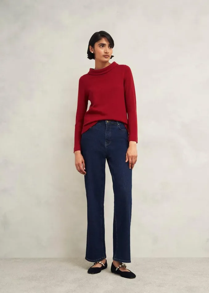 Jumpers and Cardigans Women HOBBS Audrey Wool Cashmere Jumper Pomegranate