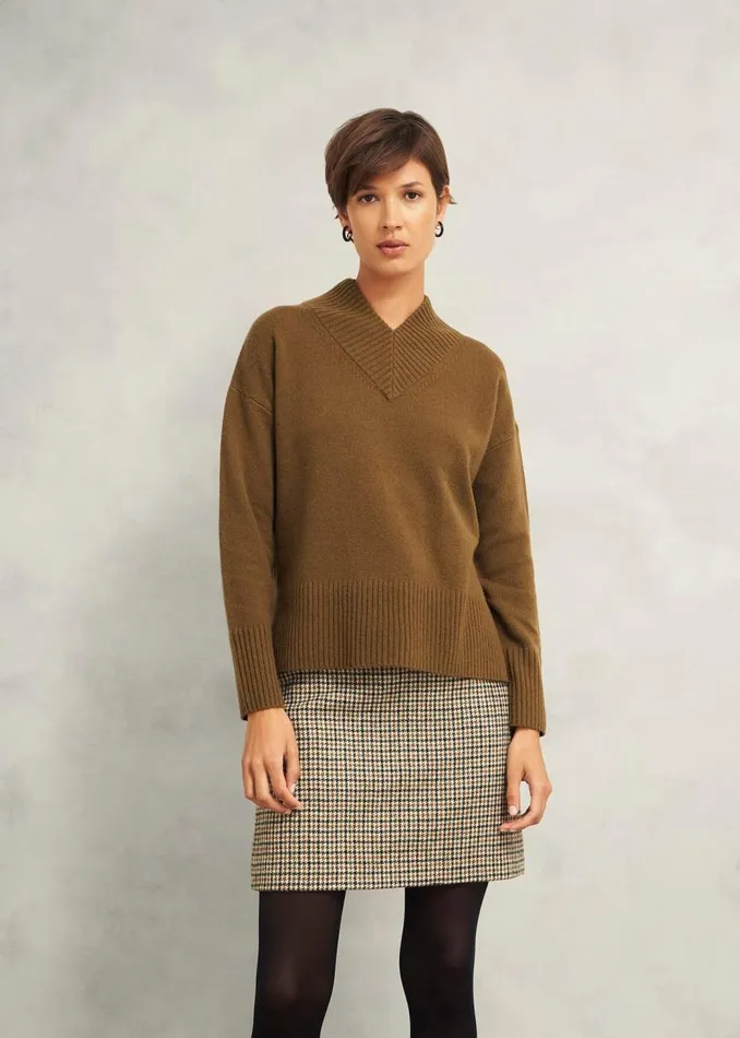 Jumpers and Cardigans Women HOBBS Becky Wool Blend Jumper Toffee