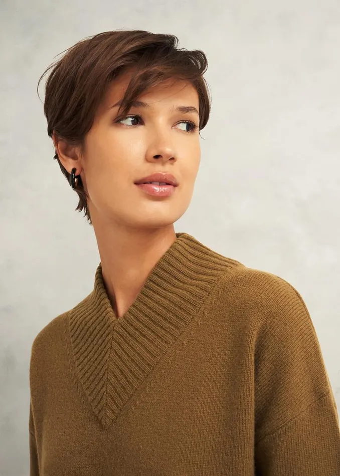 Jumpers and Cardigans Women HOBBS Becky Wool Blend Jumper Toffee