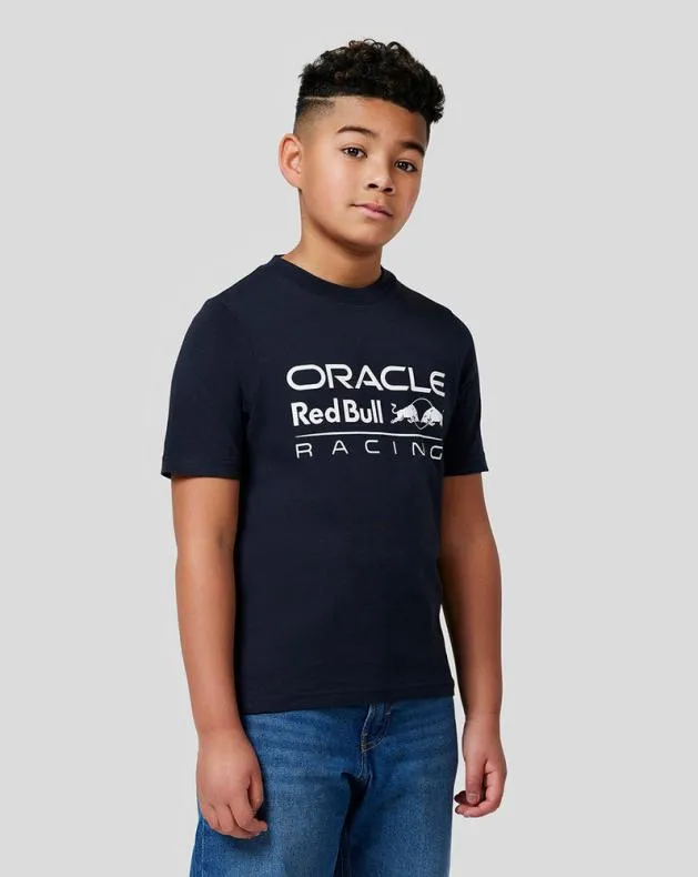 Junior Castore Junior Oracle Red Bull Racing Large Front Logo TShirt 8211 Night Sky