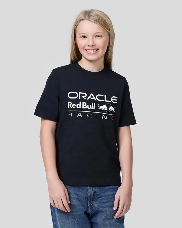 Junior Castore Junior Oracle Red Bull Racing Large Front Logo TShirt 8211 Night Sky