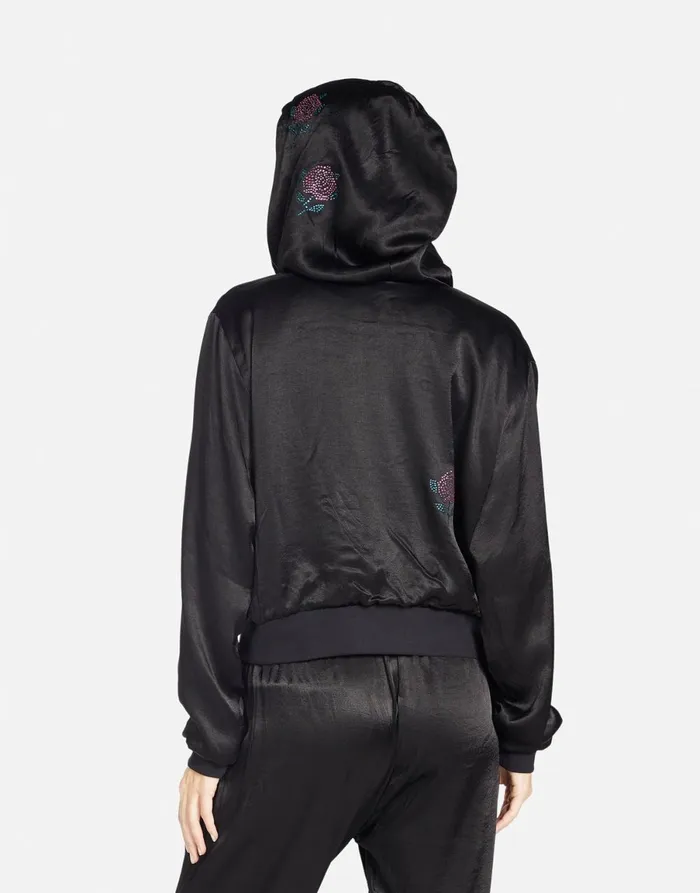 Kathleen Crystal Roses Black Women039s Lauren Moshi Hoodies