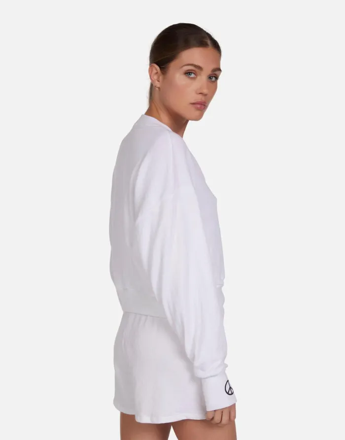 Kathryn Peace Lip Patch White Women039s Lauren Moshi Sweaters and Knits
