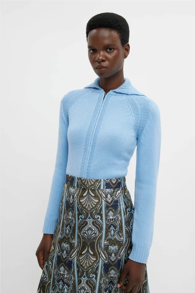 Kensie Dress In Blue Paisley Silk Twill Skirts Emilia Wickstead Women Kensie Dress In Blue Paisley Silk Twill Skirts Emilia Wickstead Women