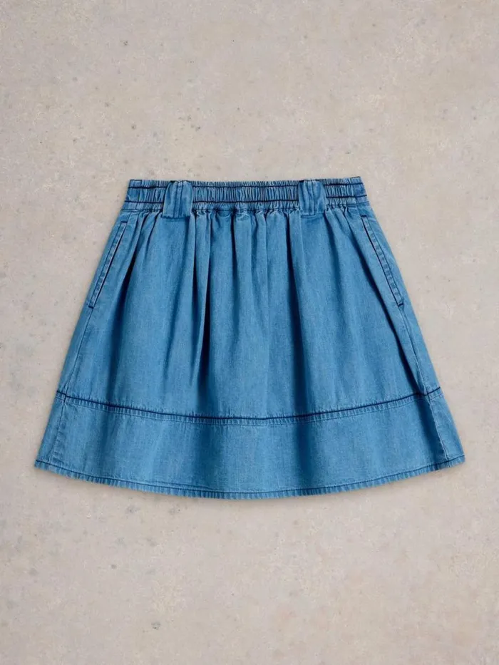 Kids Chambray Skirt Chambray Blue White Stuff Dresses and Skirts Kids Chambray Skirt Chambray Blue White Stuff Dresses and Skirts