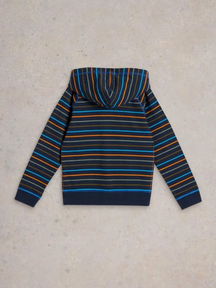 Kids Charlie Stripe Hoody Navy Multi White Stuff Knitwear Kids Charlie Stripe Hoody Navy Multi White Stuff Knitwear