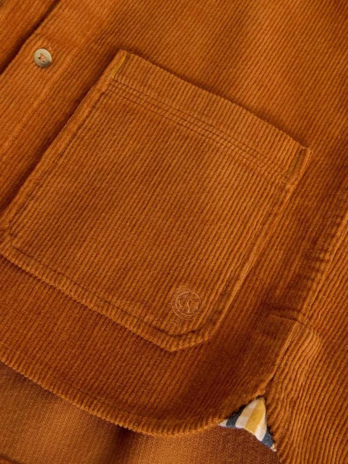Kids Cord Organic Overshirt Dark Orange White Stuff Shirts