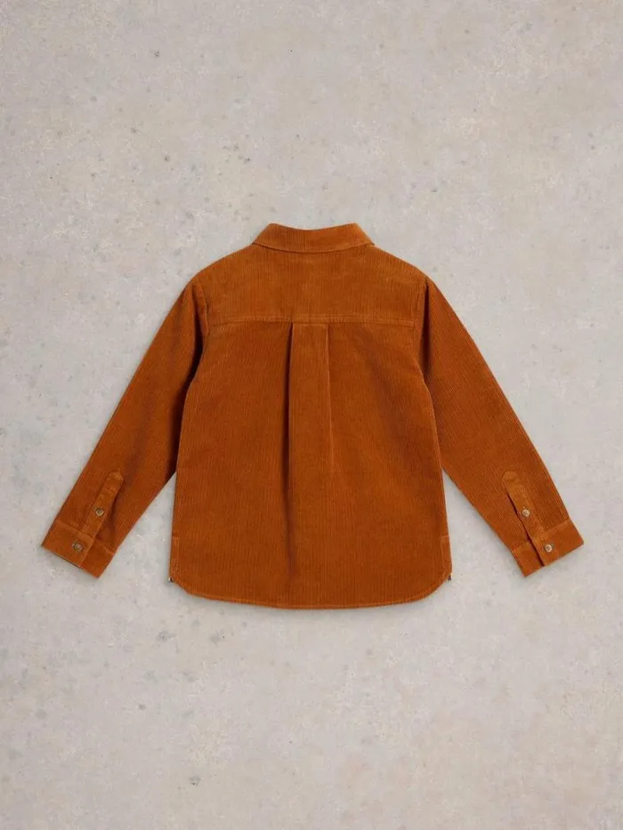 Kids Cord Organic Overshirt Dark Orange White Stuff Shirts
