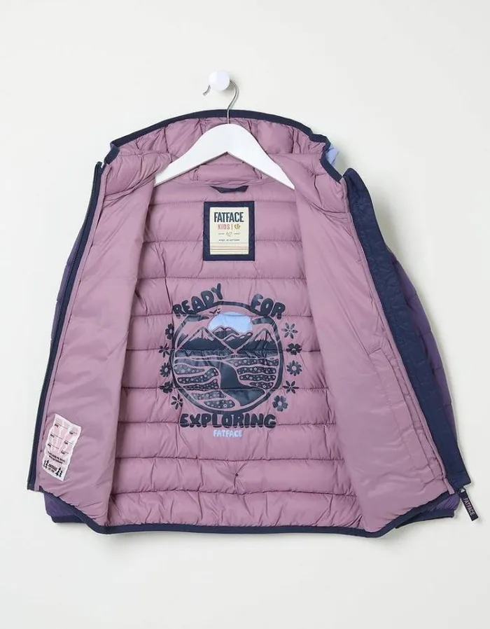 Kids FatFace Coats and Jackets Poppy Padded Jacket Purple