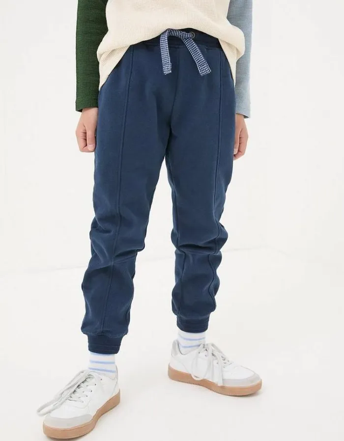 Kids FatFace Jeans and Joggers Perry Panel Joggers Navy