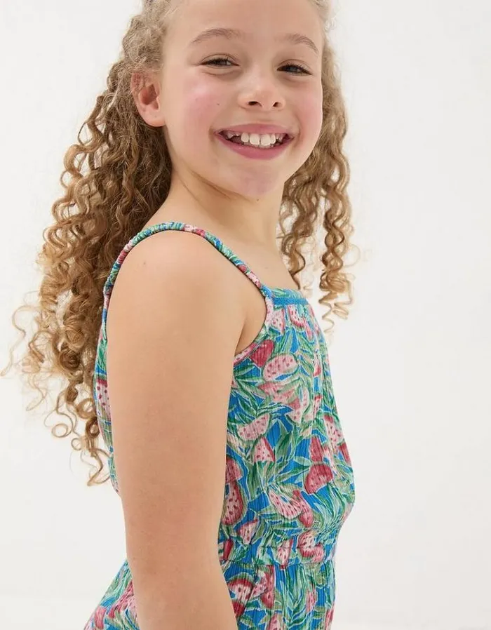 Kids FatFace Jumpsuits and Playsuits Watermelon Jumpsuit Cobalt Blue