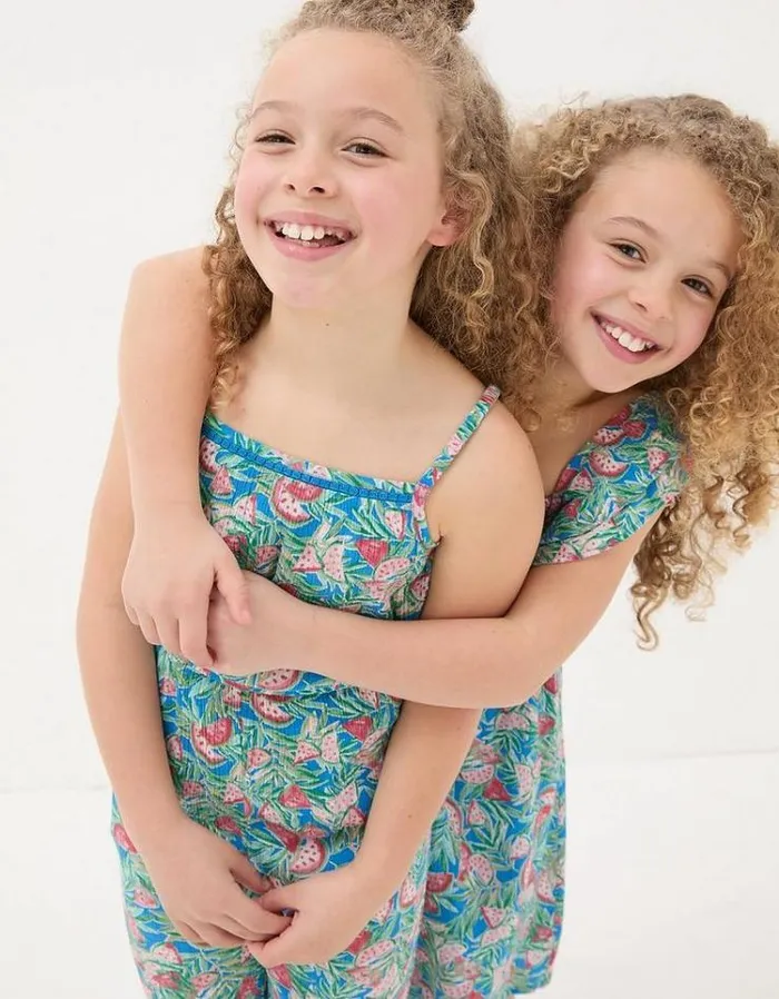 Kids FatFace Jumpsuits and Playsuits Watermelon Jumpsuit Cobalt Blue