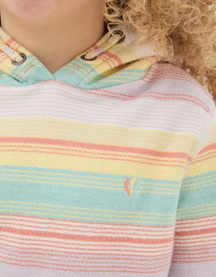 Kids FatFace Sweatshirts and Hoodies Textured Stripe Hoodie Multi