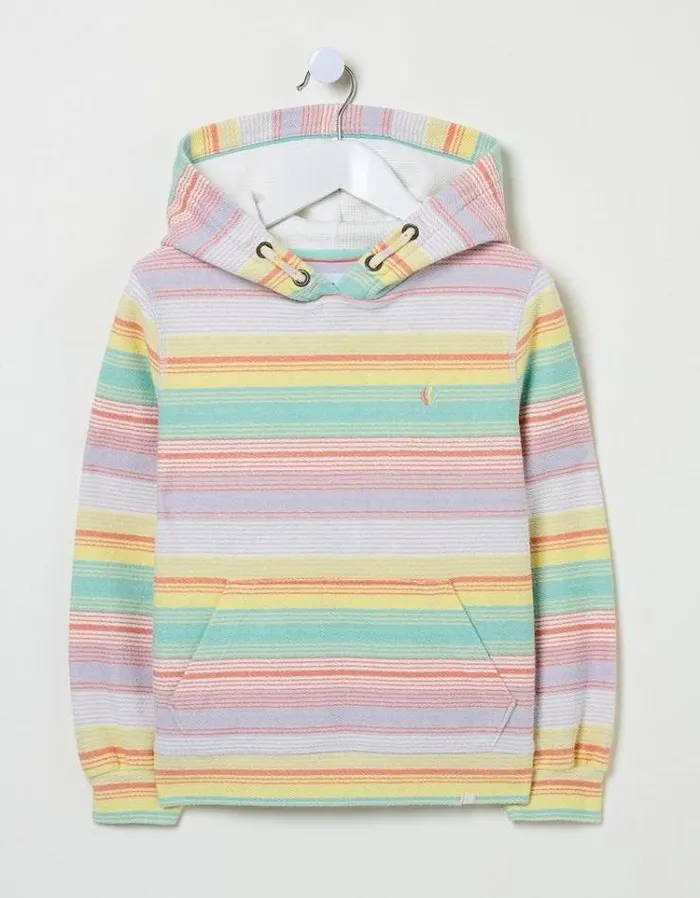 Kids FatFace Sweatshirts and Hoodies Textured Stripe Hoodie Multi