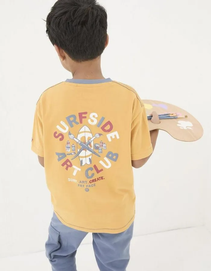 Kids FatFace TShirts and Polos Art Graphic Jersey TShirt Golden Yellow