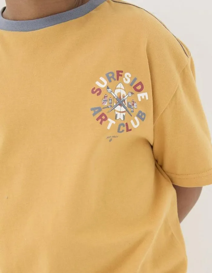 Kids FatFace TShirts and Polos Art Graphic Jersey TShirt Golden Yellow