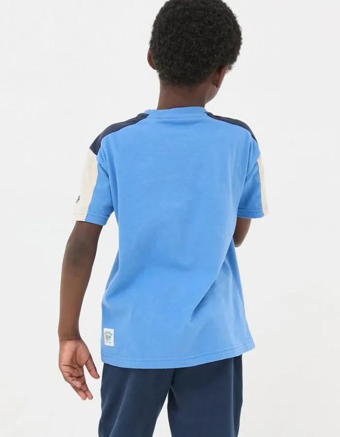 Kids FatFace TShirts and Polos Colorblock Jersey TShirt Bright Blue