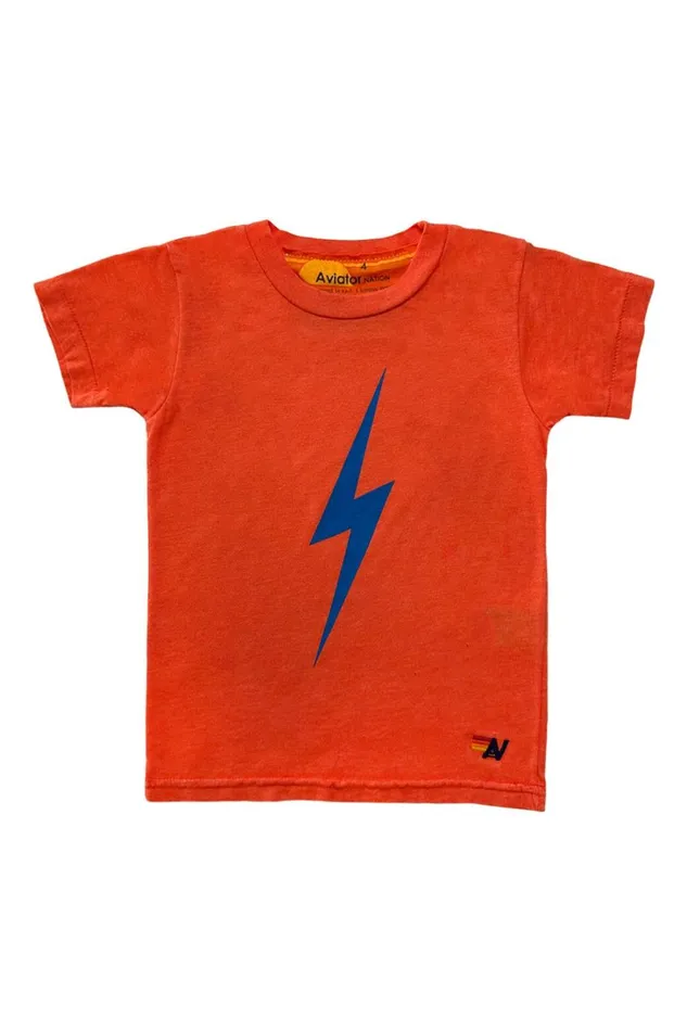 Kids Kids Tees Aviator Nation KID039S BOLT TEE 8211 ORANGE