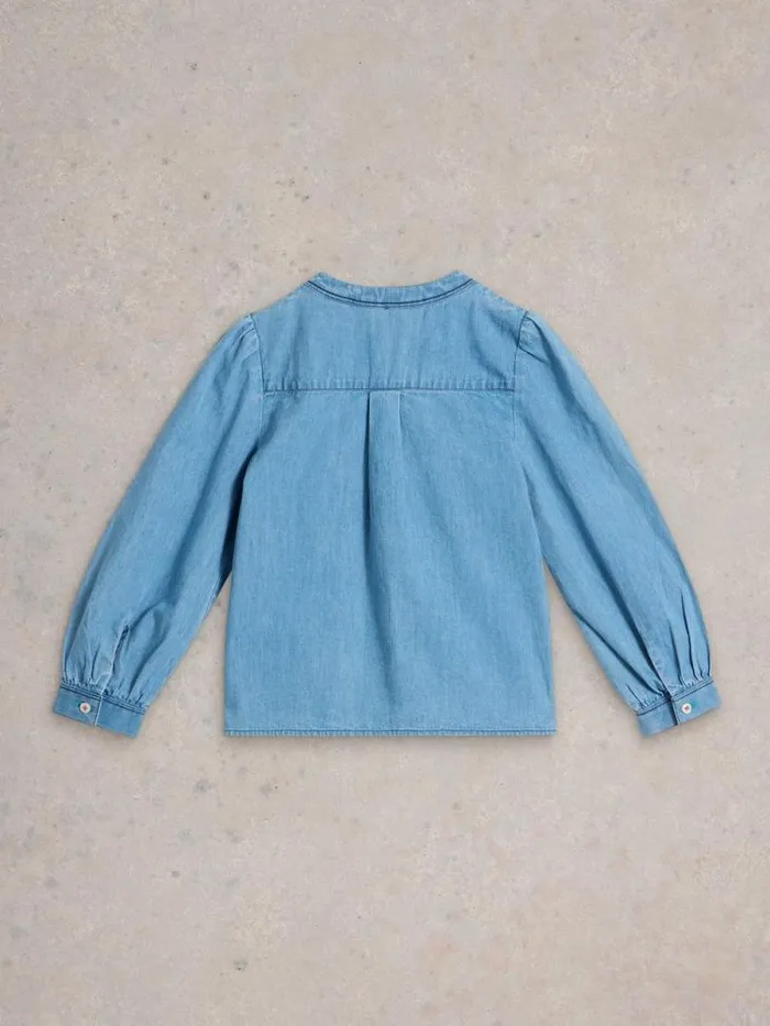 Kids LS Chambray Top Chambray Blue White Stuff Tops Kids LS Chambray Top Chambray Blue White Stuff Tops