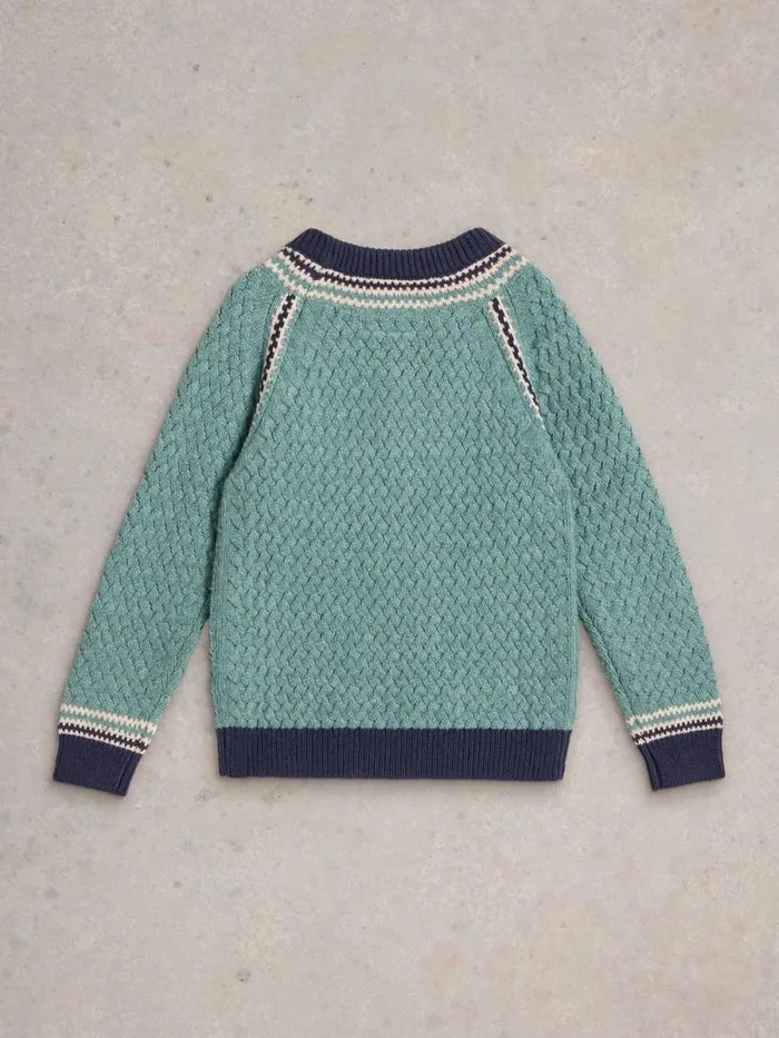 Kids Raglan Detail Crew Jumper Light Green White Stuff Knitwear Kids Raglan Detail Crew Jumper Light Green White Stuff Knitwear