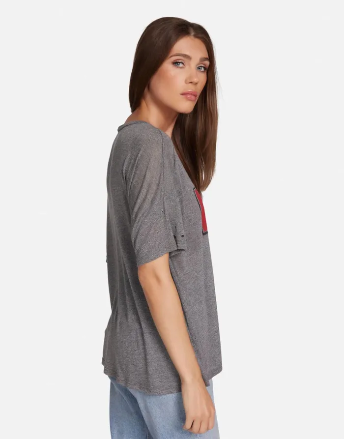 Kierstyn KISS Local Crew Heather Grey Women039s Lauren Moshi Short Sleeve