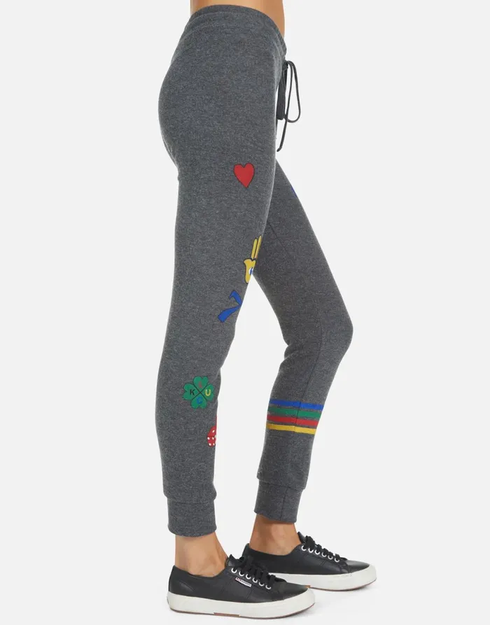 Kizzy Lucky Elements Heather Black Women039s Lauren Moshi Long Sweatpants