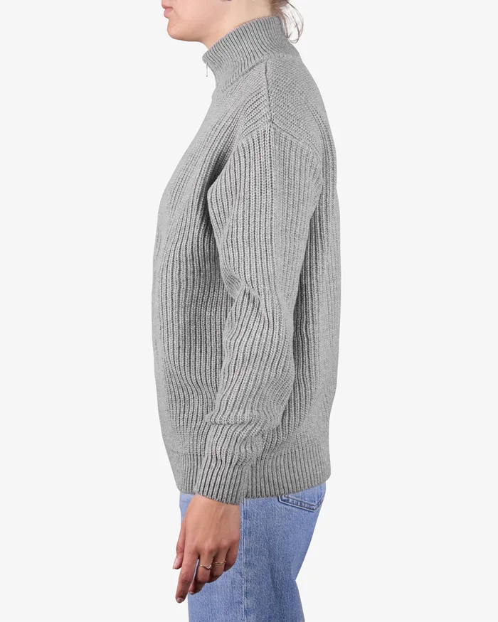 Knit Sweaters Colorfulstandard Women Merino Quarter Zip 8211 Navy Blue