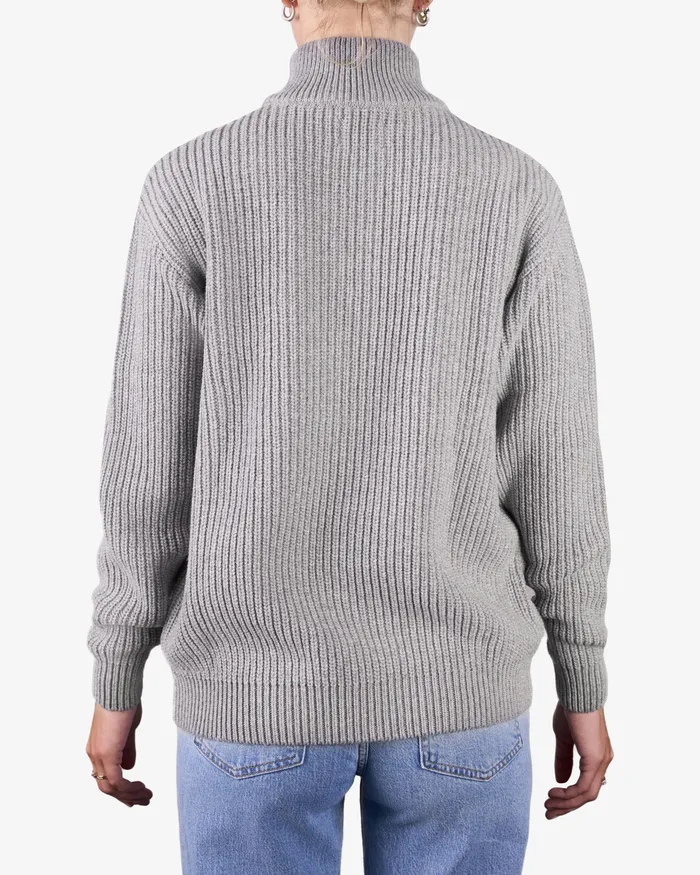 Knit Sweaters Colorfulstandard Women Merino Quarter Zip 8211 Navy Blue