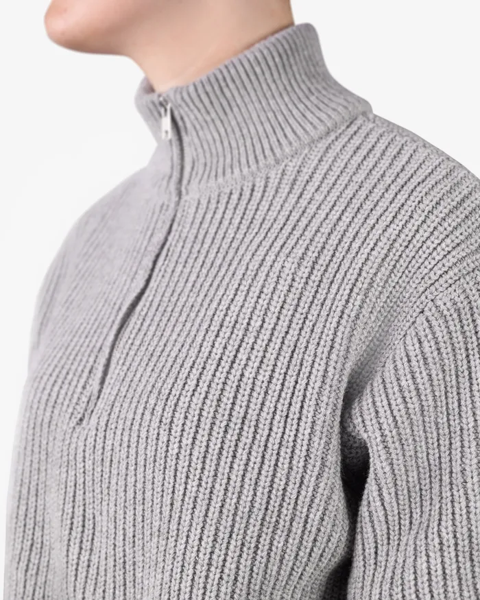 Knit Sweaters Colorfulstandard Women Merino Quarter Zip 8211 Navy Blue