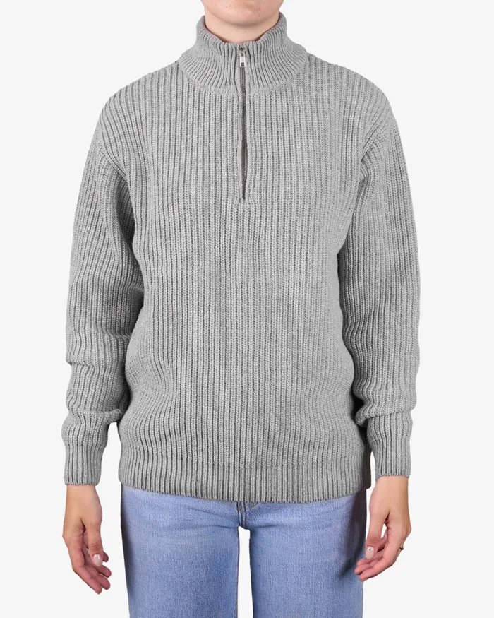 Knit Sweaters Colorfulstandard Women Merino Quarter Zip 8211 Navy Blue