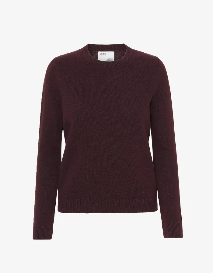Knit Sweaters Colorfulstandard Women Women Classic Merino Wool Crew 8211 Oxblood Red