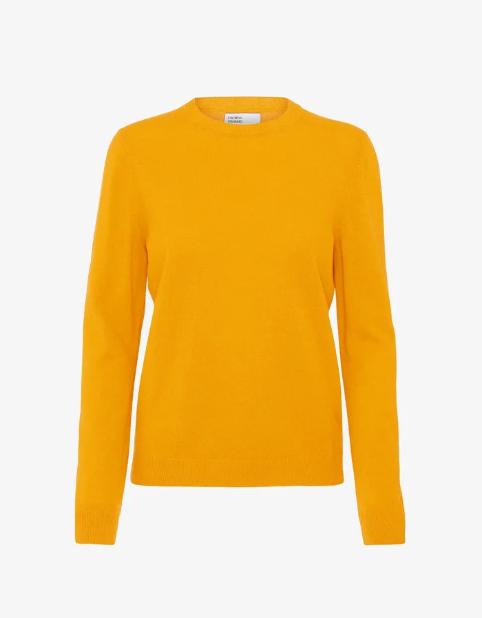 Knit Sweaters Colorfulstandard Women Women Light Merino Wool Crew 8211 Burned Yellow
