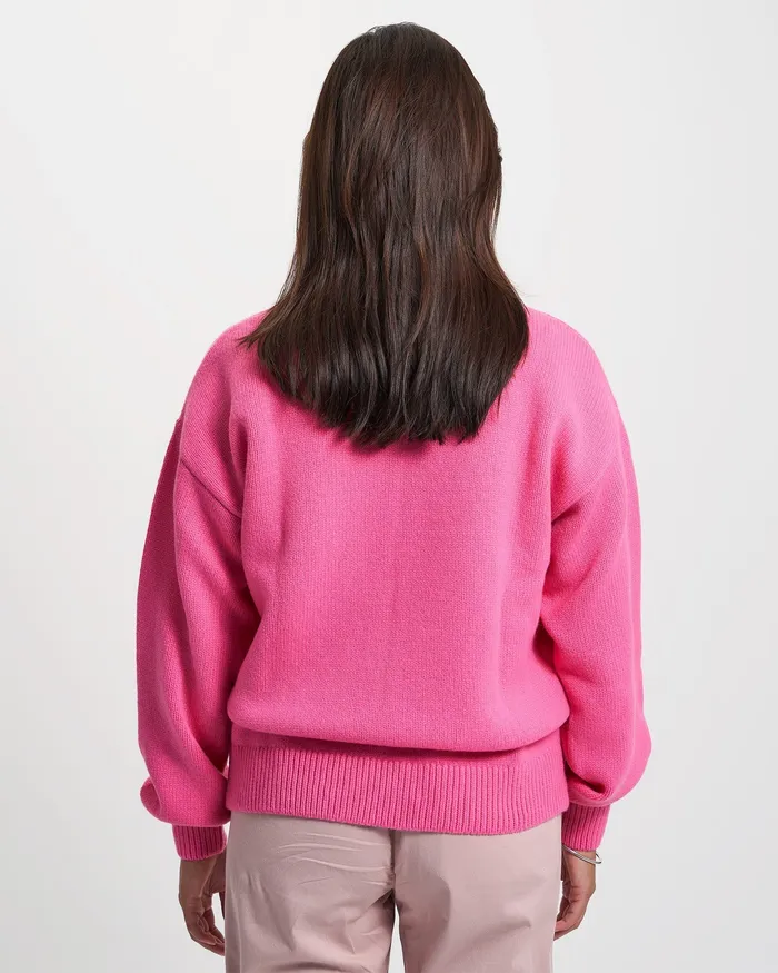 Knit Sweaters Oversized Merino Wool Crew 8211 Marine Blue Colorfulstandard Women