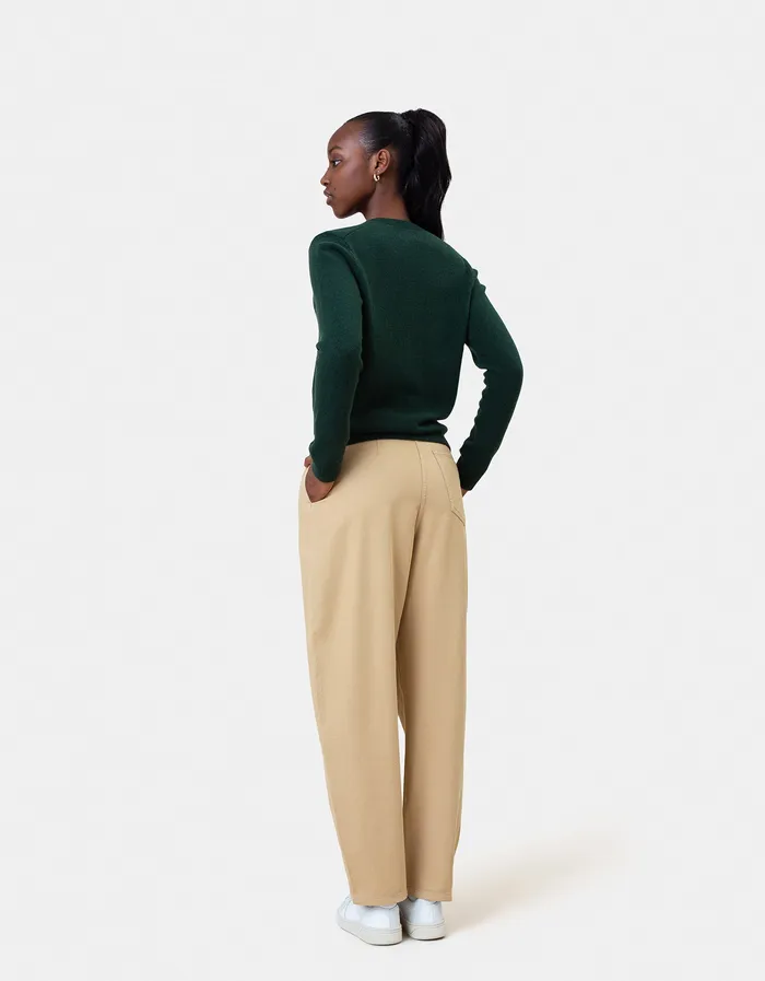 Knit Sweaters Women Women Classic Merino Wool Crew 8211 Burned Yellow Colorfulstandard