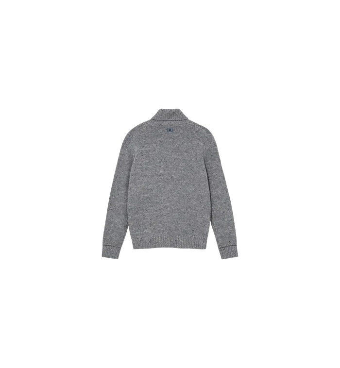 Knits MOS MOSH Men MMGGiorgio Autumn Roll Neck Knit Ocean Blue Melange