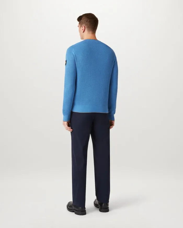 Knitwear Men Belstaff Cole Crewneck Jumper Moonlight Blue Knitwear Men Belstaff Cole Crewneck Jumper Moonlight Blue