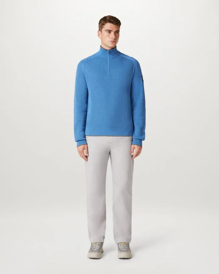 Knitwear Men Belstaff Cole Quarter Zip Jumper Moonlight Blue Knitwear Men Belstaff Cole Quarter Zip Jumper Moonlight Blue