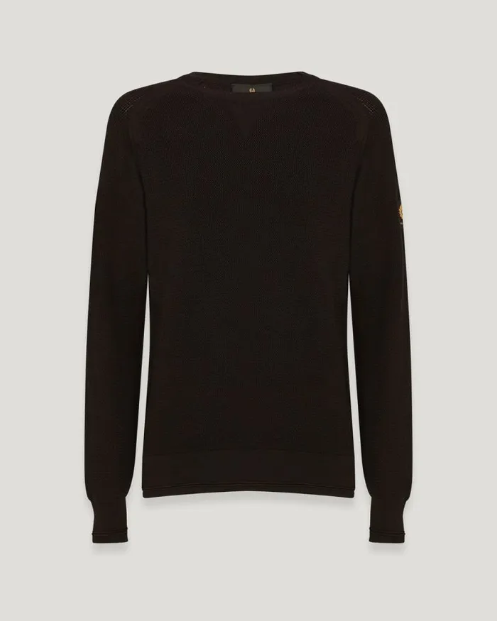 Knitwear Men Belstaff Guide Crewneck Jumper Black