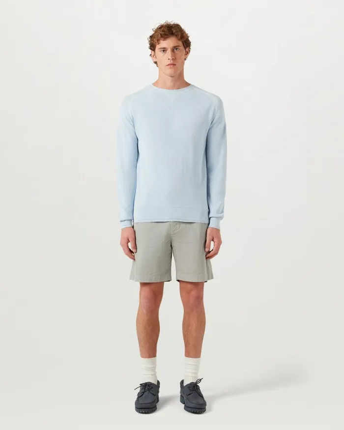 Knitwear Men Belstaff Guide Crewneck Jumper Sky Blue